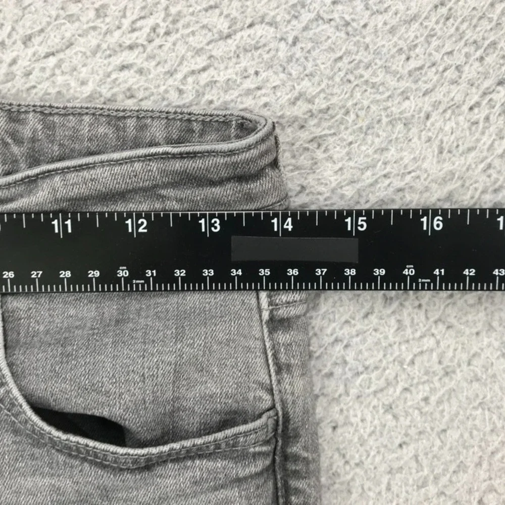 AG Jeans‎ Size 29 The Isabelle Button Up Hi-Rise Straight Crop Gray Denim - Picture 8 of 14